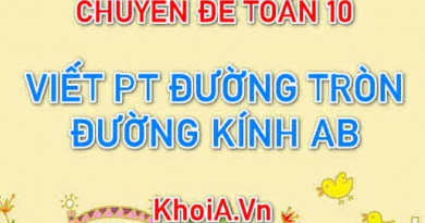 Cách viết phương trình đường tròn biết đường kính AB, bán kính R, tâm I - Chuyên đề Toán 10